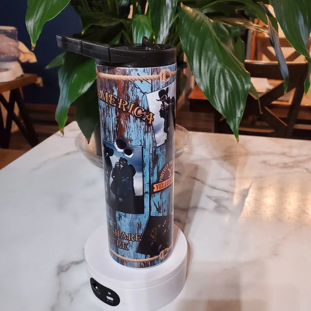 Yellowstone Dutton Ranch 20oz Tumbler with duo lids 🎉sale